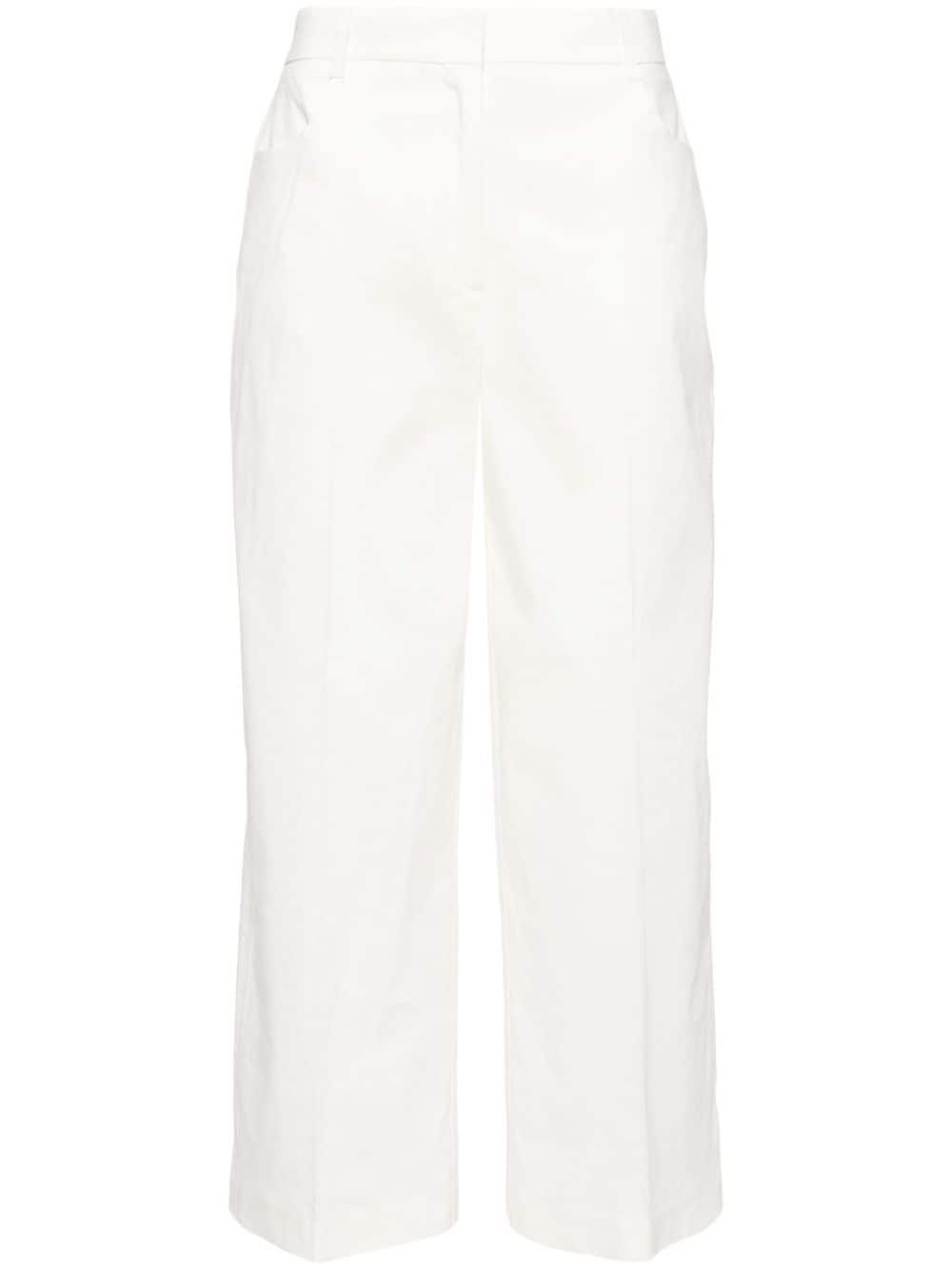 Pantalone cropped 103227A0IM Z07 PINKO White 