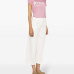Pantalone cropped 103227A0IM Z07 PINKO White 