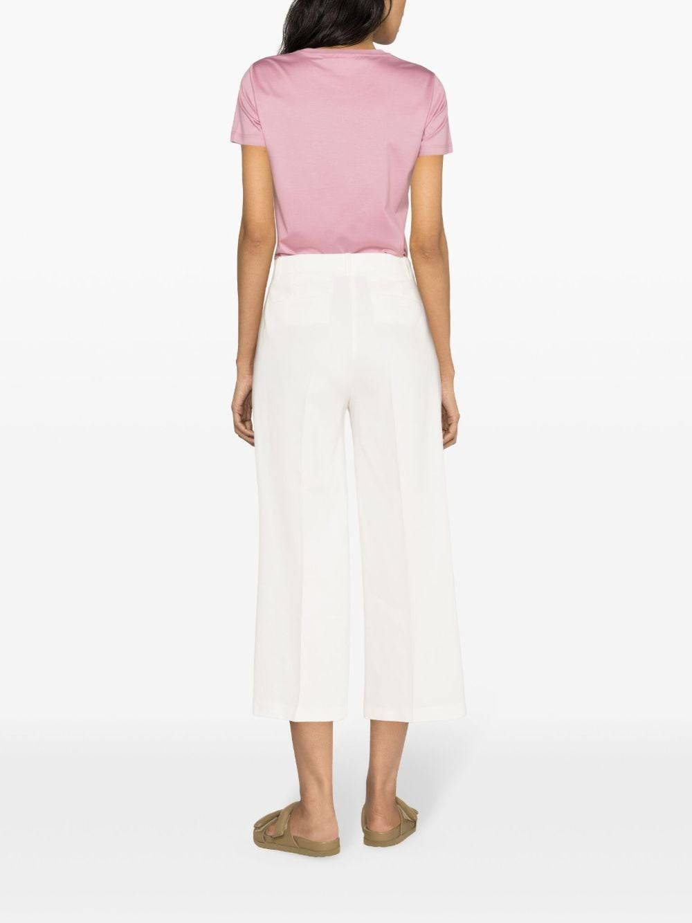 Pantalone cropped 103227A0IM Z07 PINKO White 
