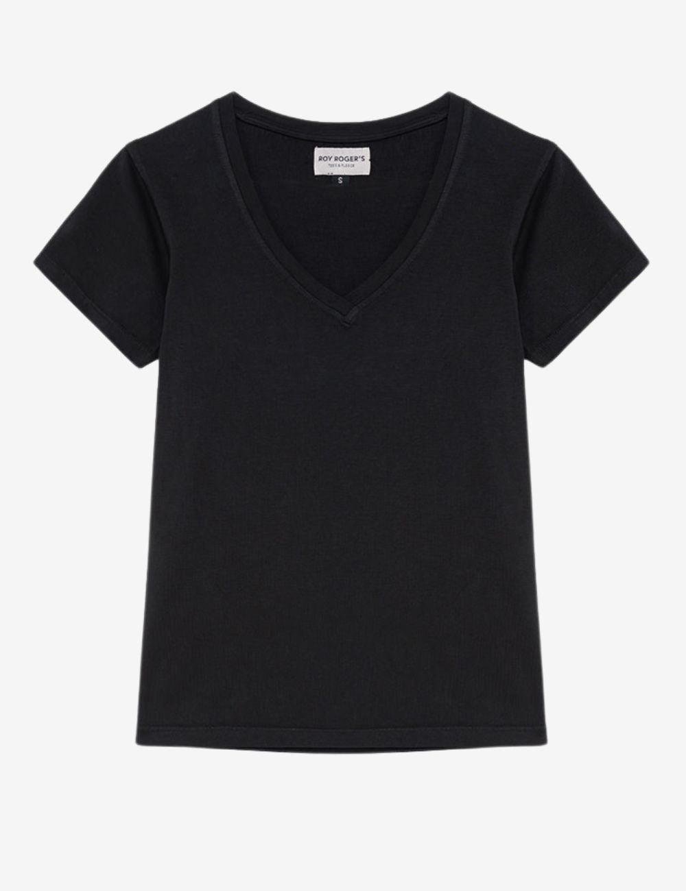 T-Shirt scollo a V RND90049 CB55 C0020 ROY ROGER'S Black 