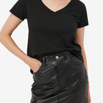 T-Shirt scollo a V RND90049 CB55 C0020 ROY ROGER'S Black 