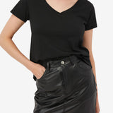 T-Shirt scollo a V RND90049 CB55 C0020 ROY ROGER'S Black 