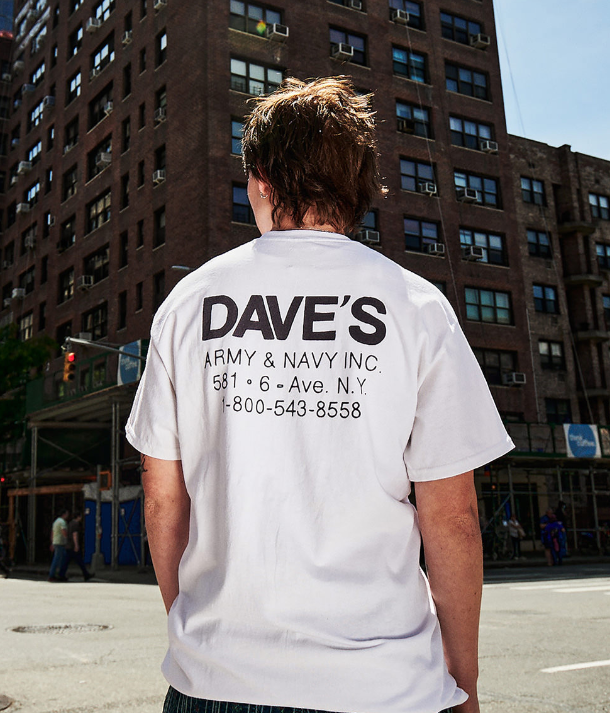 T-Shirt manica corta con stampa RDV006 CG86 C0069 ROY ROGER'S X DAVE'S NEW YORK White 