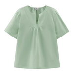 Blusa in cotone CFWWSI0174FRUT3027 621 WOOLRICH Sage 