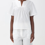 Blusa in cotone CFWWSI0174FRUT3027 8178 WOOLRICH White 