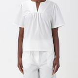 Blusa in cotone CFWWSI0174FRUT3027 8178 WOOLRICH White 