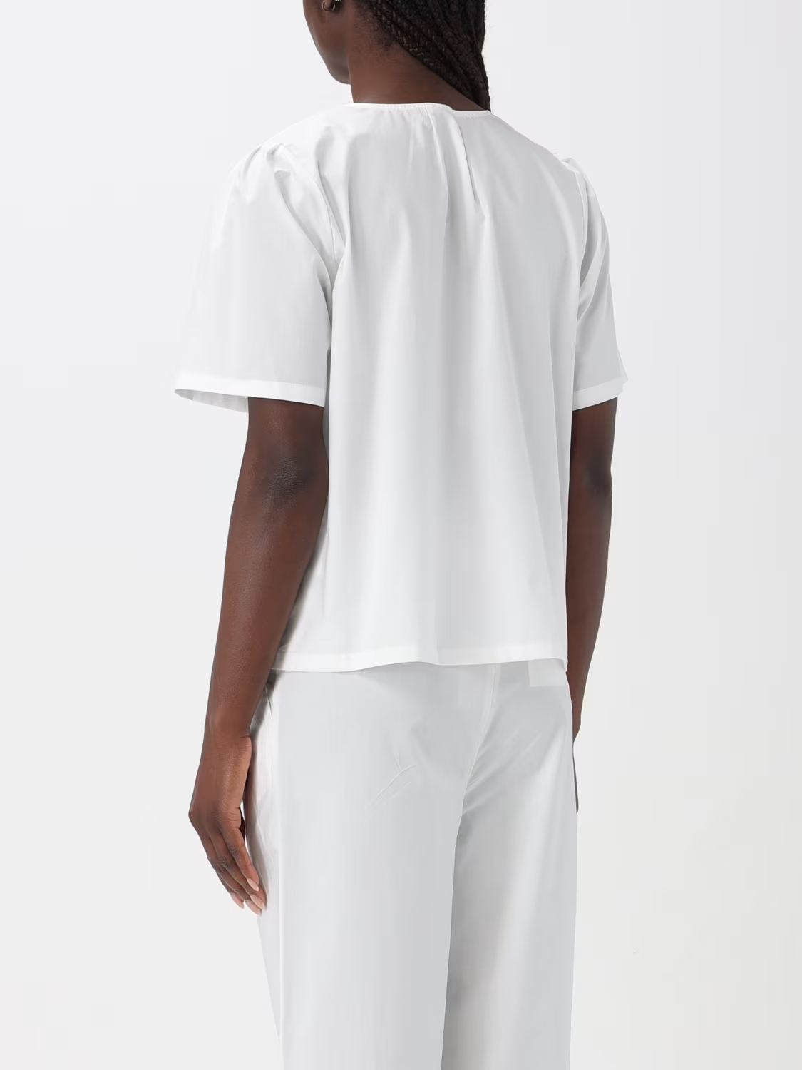 Blusa in cotone CFWWSI0174FRUT3027 8178 WOOLRICH White 