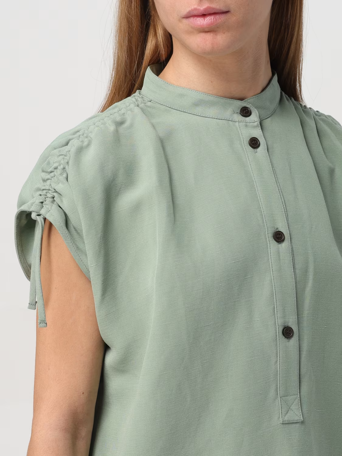 Camicia smanicata CFWWSI0179FRUT3043 621 WOOLRICH Sage 