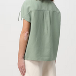 Camicia smanicata CFWWSI0179FRUT3043 621 WOOLRICH Sage 
