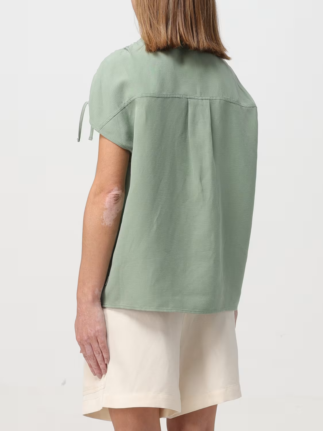 Camicia smanicata CFWWSI0179FRUT3043 621 WOOLRICH Sage 