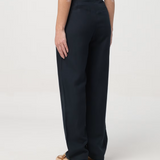 Pantalone largo con cintura in vita CFWWTR0151FRUT3043 3989 WOOLRICH Melton blue 
