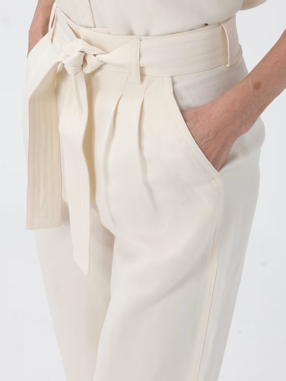 Pantalone largo con cintura in vita CFWWTR0151FRUT3043 8178 WOOLRICH White 