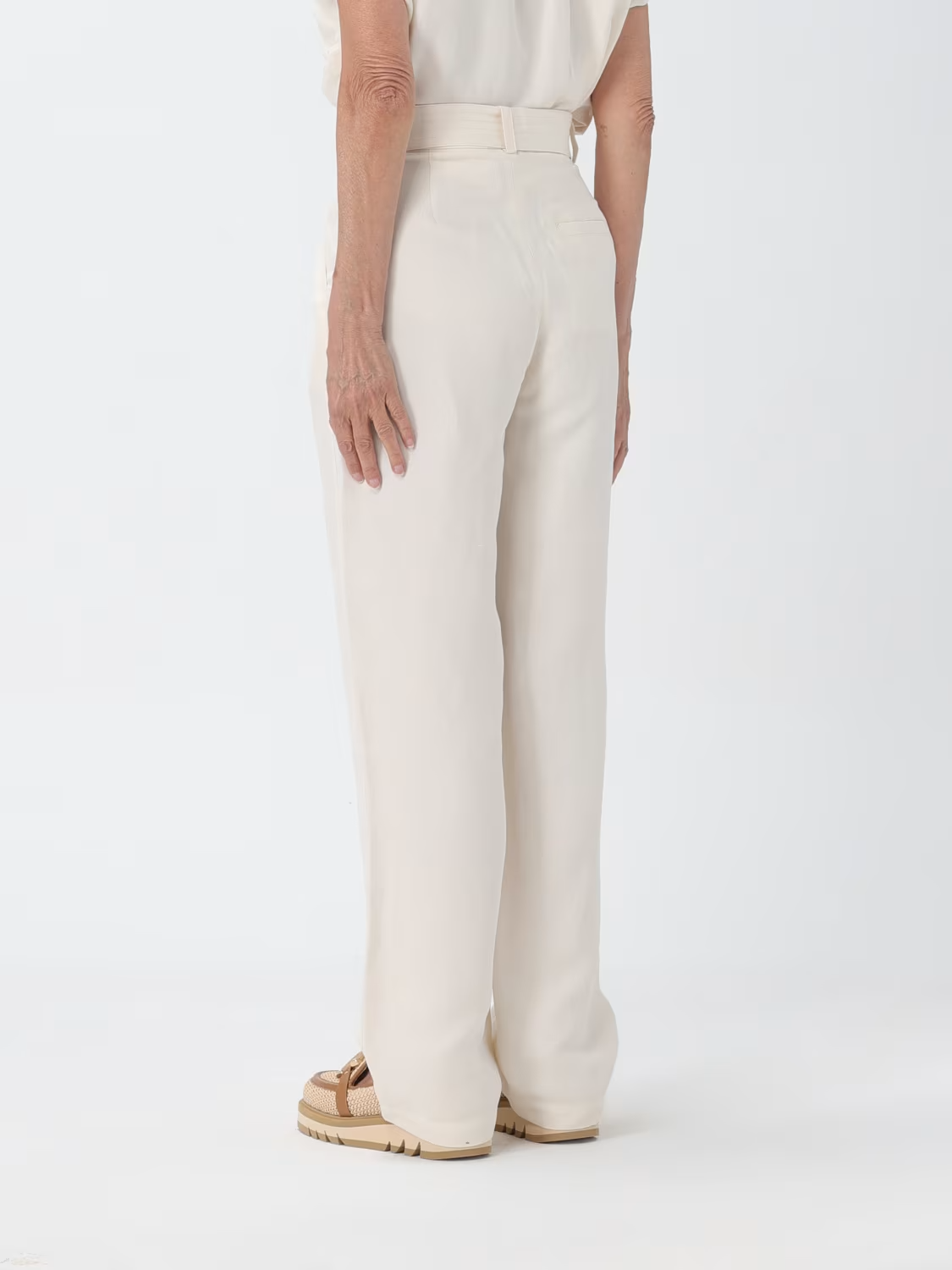 Pantalone largo con cintura in vita CFWWTR0151FRUT3043 8178 WOOLRICH White 
