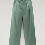 Pantaloni in popeline di puro cotone CFWWTR0174FRUT3027 621 WOOLRICH Sage 