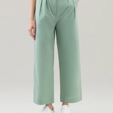 Pantaloni in popeline di puro cotone CFWWTR0174FRUT3027 621 WOOLRICH Sage 