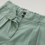 Pantaloni in popeline di puro cotone CFWWTR0174FRUT3027 621 WOOLRICH Sage 