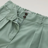 Pantaloni in popeline di puro cotone CFWWTR0174FRUT3027 621 WOOLRICH Sage 
