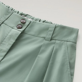 Pantaloni in popeline di puro cotone CFWWTR0174FRUT3027 621 WOOLRICH Sage 