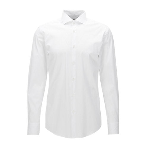 Camicia slim fit in cotone elasticizzato JASON 10151300 02 100 BOSS White 