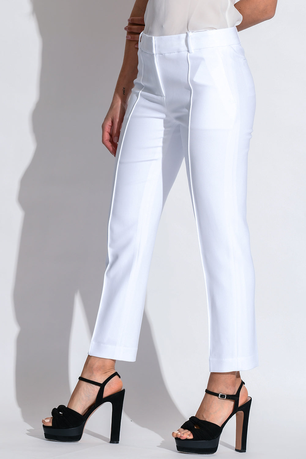 Pantalone a sigaretta MS13014ENX 100 MICHAEL KORS White 