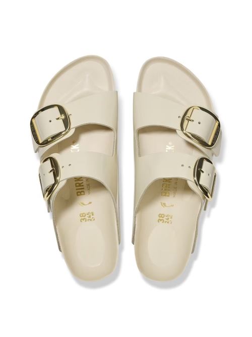 Ciabatta in pelle laccata ARIZONA BIG BUCKLE 1026128 SHINE ECRU BIRKENSTOCK Shine ecru 