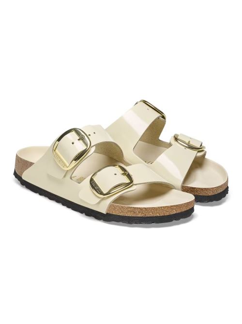 Ciabatta in pelle laccata ARIZONA BIG BUCKLE 1026128 SHINE ECRU BIRKENSTOCK Shine ecru 