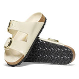 Ciabatta in pelle laccata ARIZONA BIG BUCKLE 1026128 SHINE ECRU BIRKENSTOCK Shine ecru 