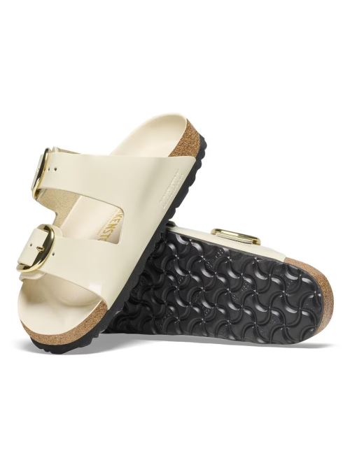 Ciabatta in pelle laccata ARIZONA BIG BUCKLE 1026128 SHINE ECRU BIRKENSTOCK Shine ecru 