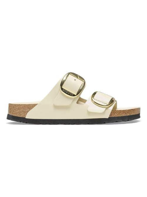 Ciabatta in pelle laccata ARIZONA BIG BUCKLE 1026128 SHINE ECRU BIRKENSTOCK Shine ecru 