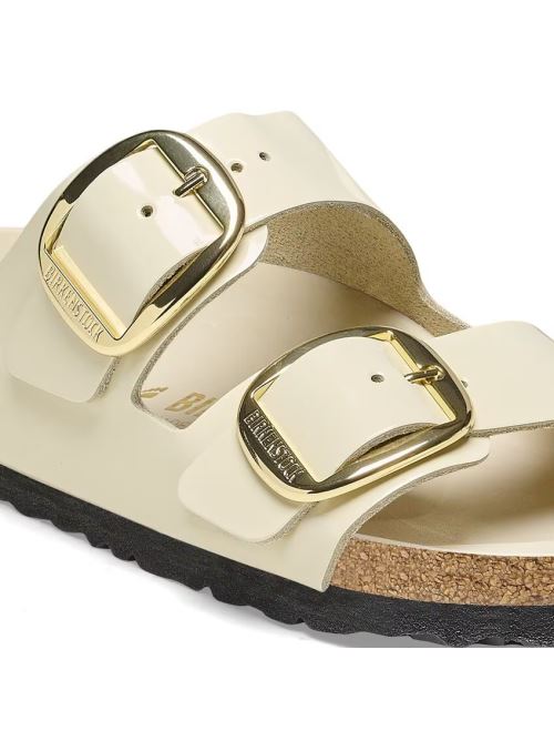 Ciabatta in pelle laccata ARIZONA BIG BUCKLE 1026128 SHINE ECRU BIRKENSTOCK Shine ecru 