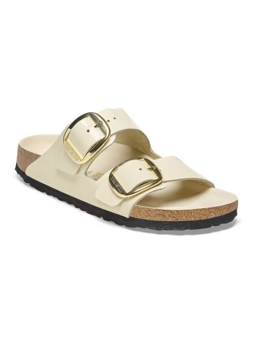 Ciabatta in pelle laccata ARIZONA BIG BUCKLE 1026128 SHINE ECRU BIRKENSTOCK Shine ecru 