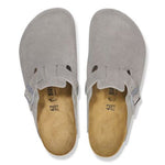 Sabot in suede BOSTON 1027688 STONE COIN BIRKENSTOCK Stone coin 