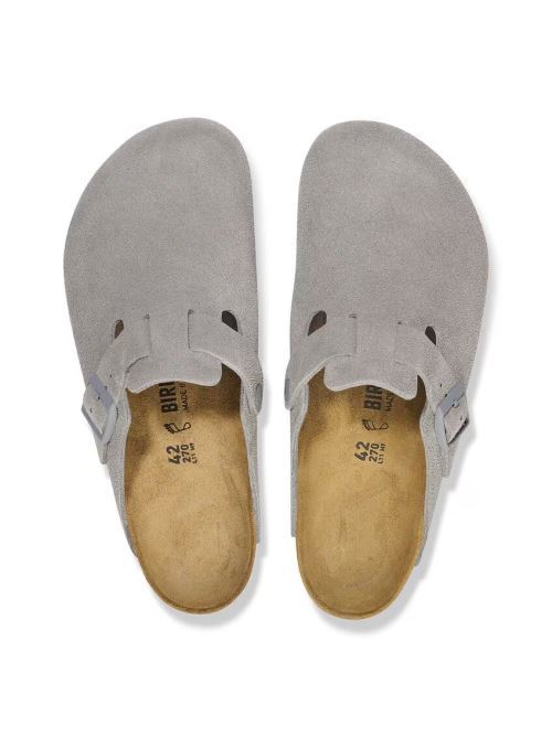 Sabot in suede BOSTON 1027688 STONE COIN BIRKENSTOCK Stone coin 