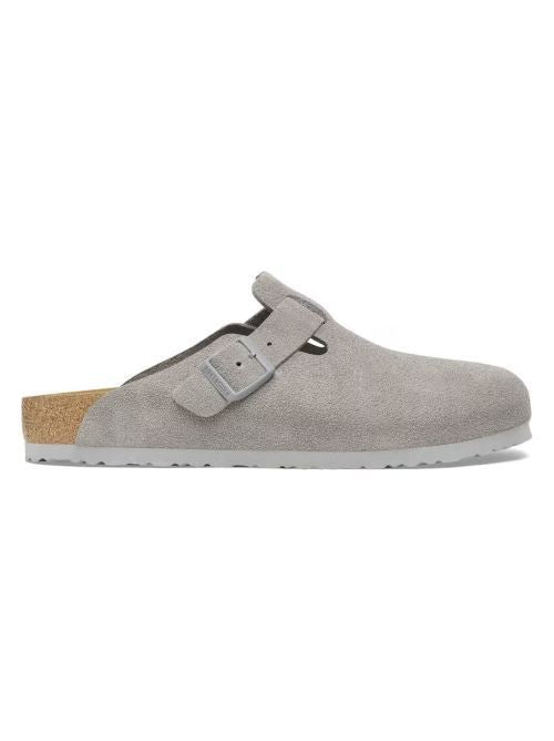 Sabot in suede BOSTON 1027688 STONE COIN BIRKENSTOCK Stone coin 