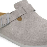 Sabot in suede BOSTON 1027688 STONE COIN BIRKENSTOCK Stone coin 