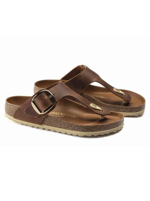 Infradito in pelle GIZEH BIG BUCKLE 1018745 COGNAC BIRKENSTOCK Cognac 