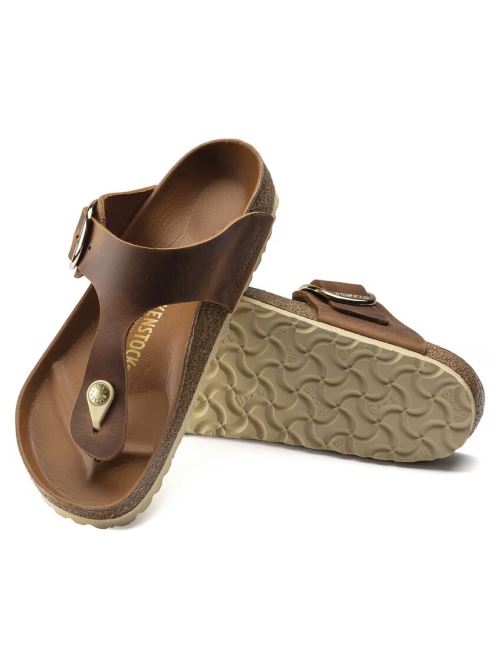 Infradito in pelle GIZEH BIG BUCKLE 1018745 COGNAC BIRKENSTOCK Cognac 