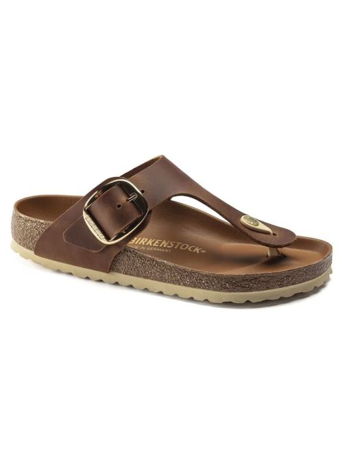 Infradito in pelle GIZEH BIG BUCKLE 1018745 COGNAC BIRKENSTOCK Cognac 
