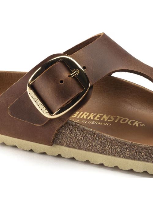 Infradito in pelle GIZEH BIG BUCKLE 1018745 COGNAC BIRKENSTOCK Cognac 