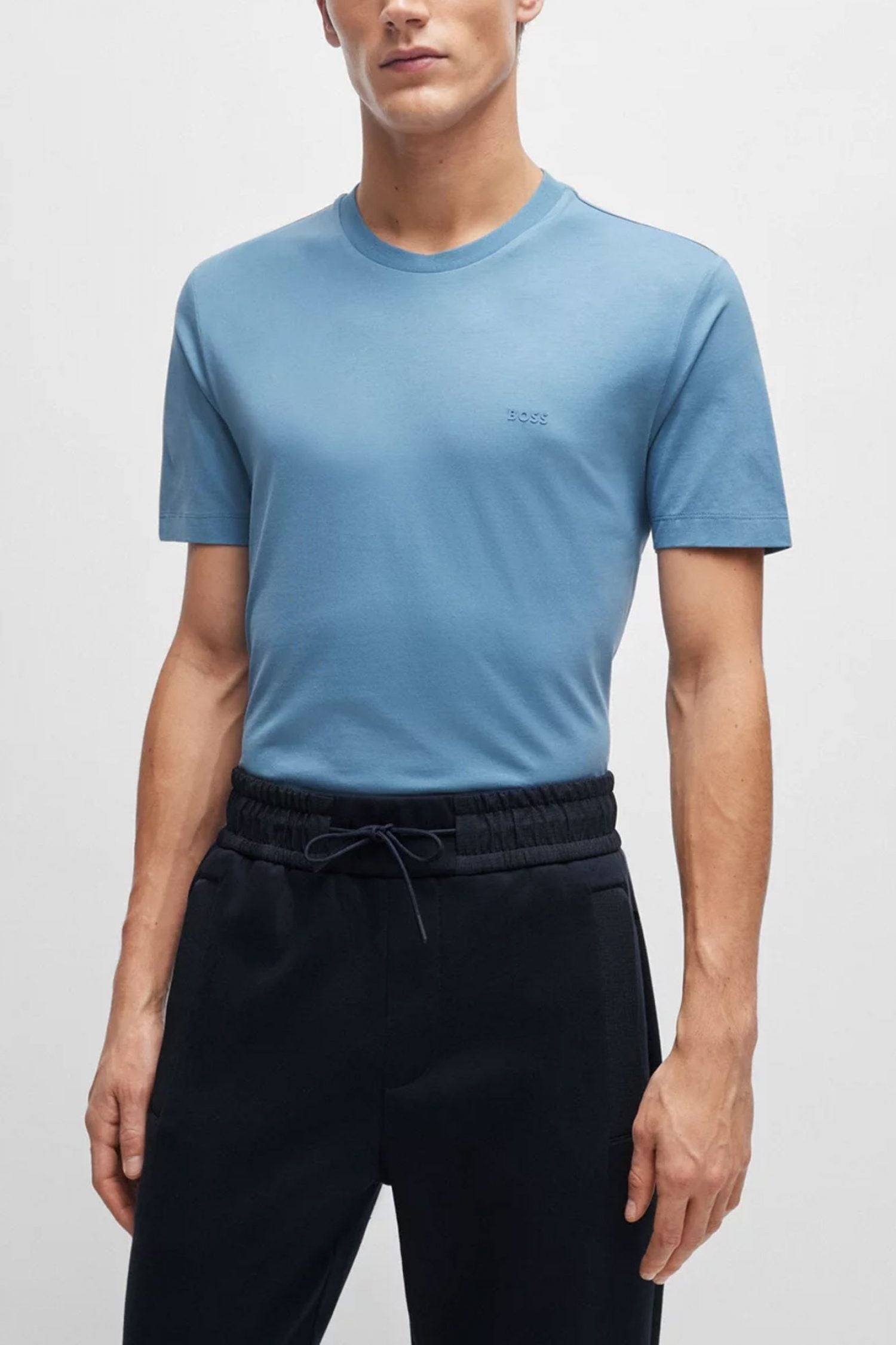 T-Shirt girocollo manica corta 50468347 10241525 01 459 BOSS Light pastel blue 