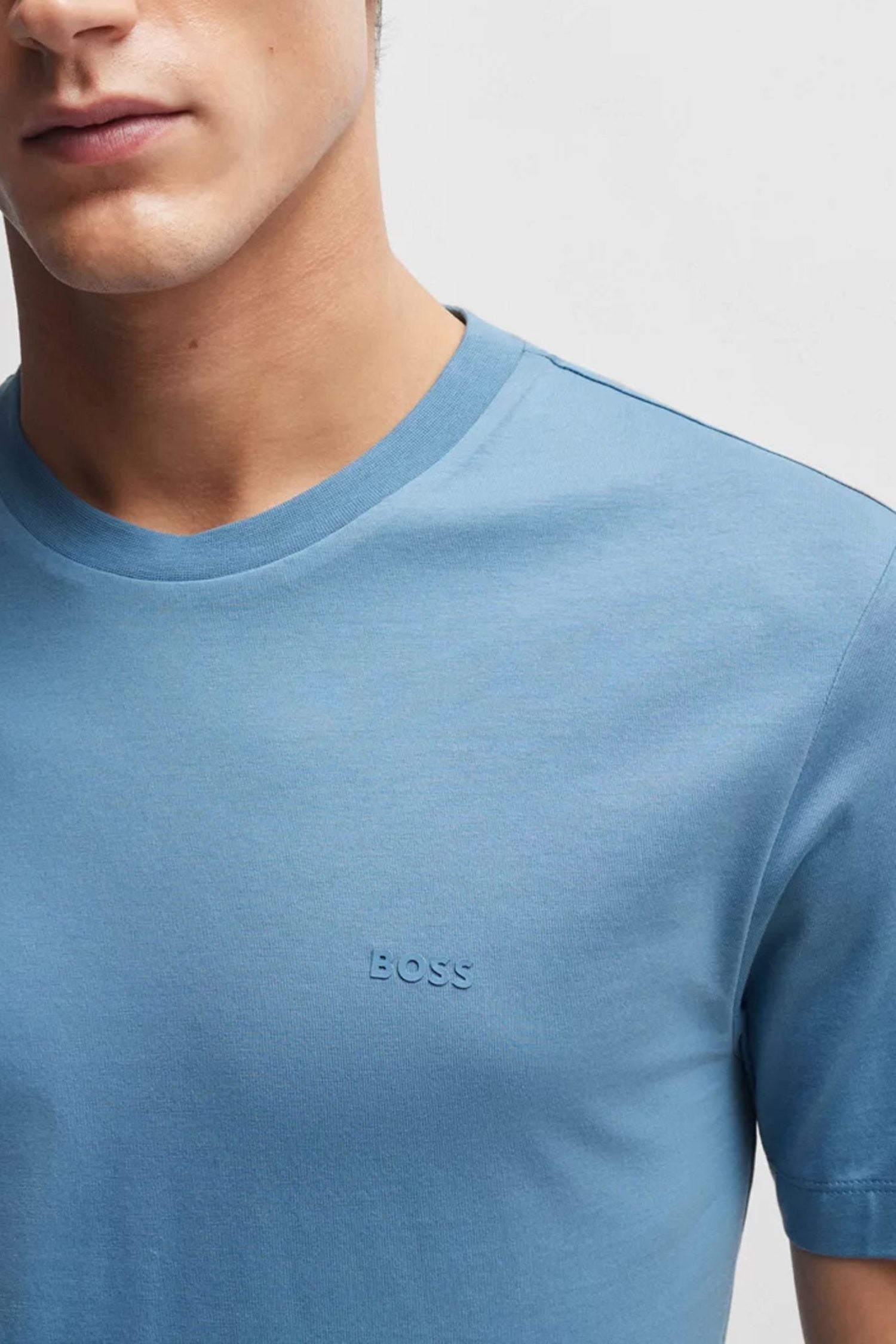T-Shirt girocollo manica corta 50468347 10241525 01 459 BOSS Light pastel blue 