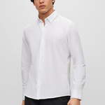 Camicia regular fit con botton down al collo 50469378 10239284 01 100 BOSS White 