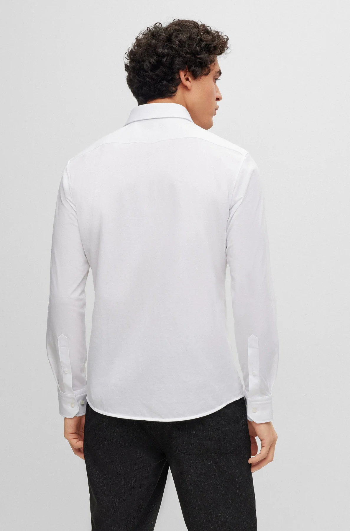 Camicia regular fit con botton down al collo 50469378 10239284 01 100 BOSS White 