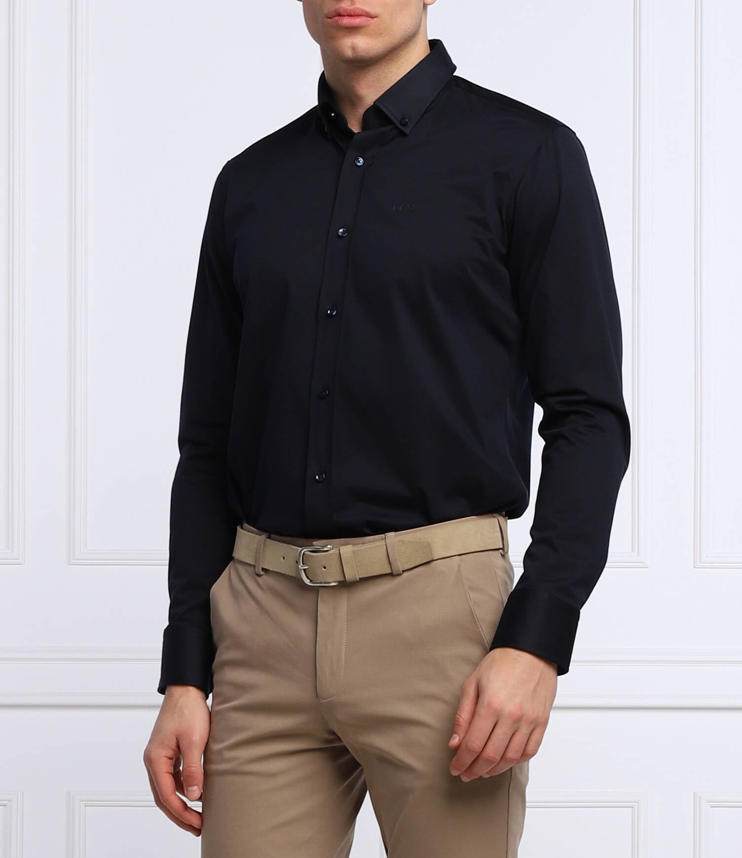 Camicia regular fit con botton down al collo 50469378 10239284 01 410 BOSS Navy 