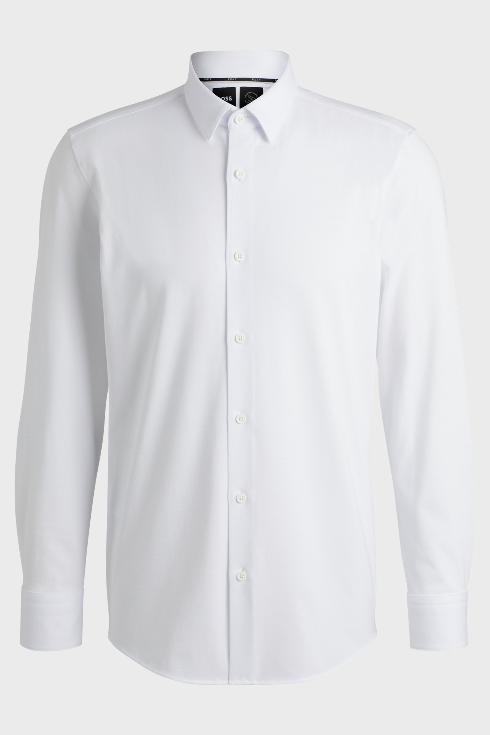 Camicia in jersey 50474283 10239269 01 100 BOSS White 