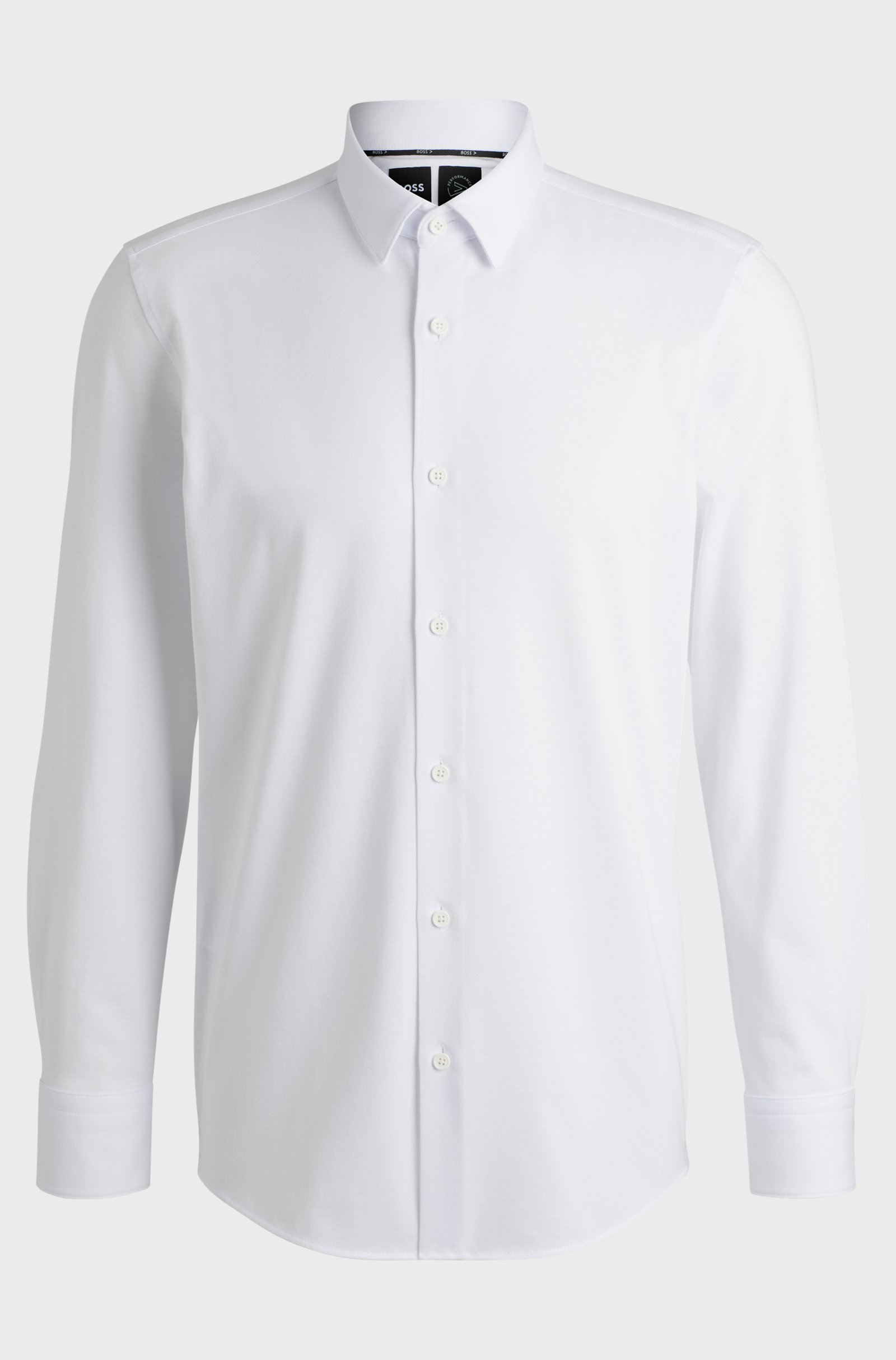 Camicia in jersey 50474283 10239269 01 100 BOSS White 