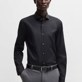 Camicia slim fit in cotone elasticizzato 50479915 10151300 03 001 BOSS Black 