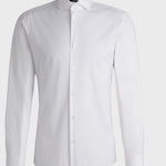 Camicia slim fit in cotone elasticizzato 50479915 10151300 03 100 BOSS White 