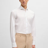 Camicia slim fit in cotone elasticizzato 50479915 10151300 03 100 BOSS White 