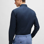 Camicia slim fit in cotone elasticizzato 50479915 10151300 03 410 BOSS Blue 
